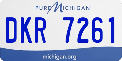 MI license plate DKR7261