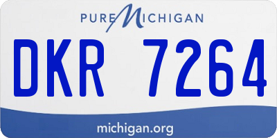 MI license plate DKR7264