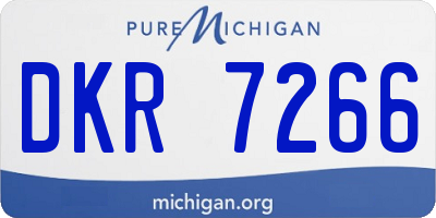 MI license plate DKR7266