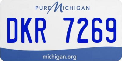 MI license plate DKR7269
