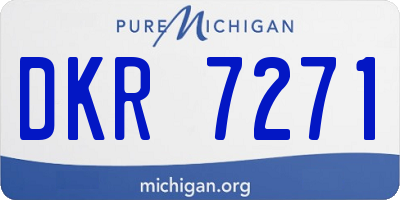 MI license plate DKR7271