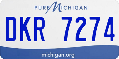 MI license plate DKR7274