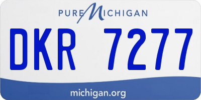 MI license plate DKR7277