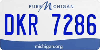MI license plate DKR7286