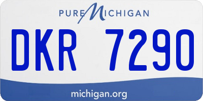 MI license plate DKR7290