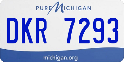 MI license plate DKR7293