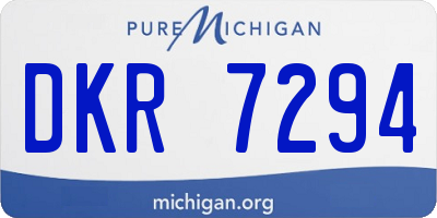 MI license plate DKR7294