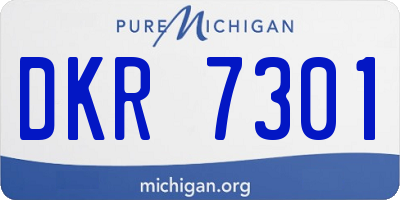 MI license plate DKR7301
