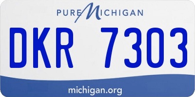 MI license plate DKR7303
