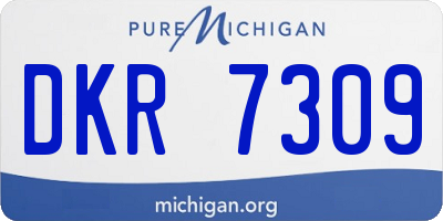 MI license plate DKR7309