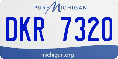 MI license plate DKR7320