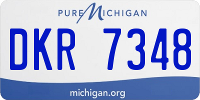 MI license plate DKR7348