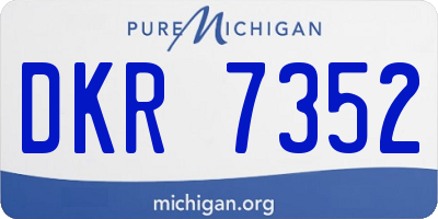 MI license plate DKR7352