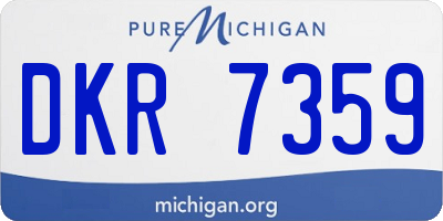 MI license plate DKR7359