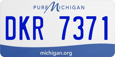MI license plate DKR7371