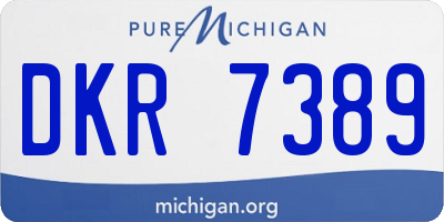 MI license plate DKR7389