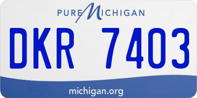 MI license plate DKR7403