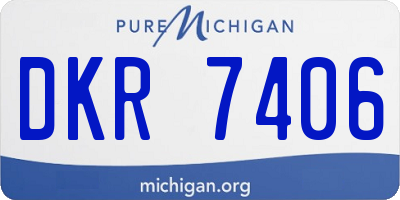 MI license plate DKR7406