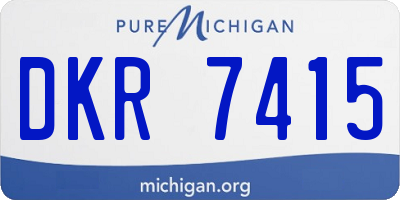 MI license plate DKR7415