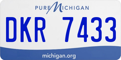 MI license plate DKR7433