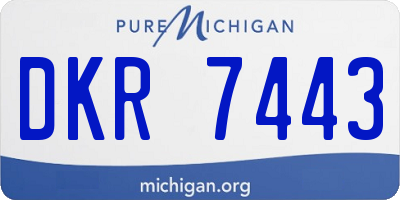 MI license plate DKR7443