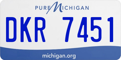 MI license plate DKR7451