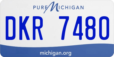 MI license plate DKR7480