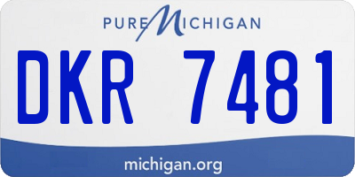 MI license plate DKR7481