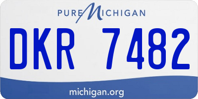 MI license plate DKR7482