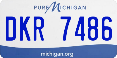 MI license plate DKR7486