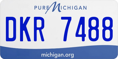 MI license plate DKR7488