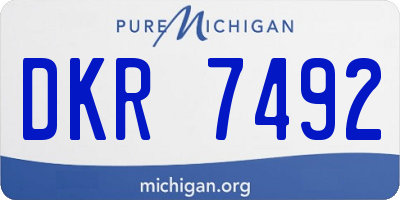 MI license plate DKR7492