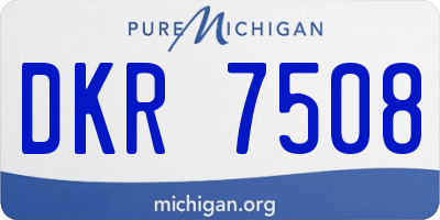 MI license plate DKR7508