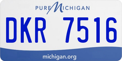 MI license plate DKR7516