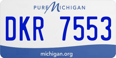 MI license plate DKR7553