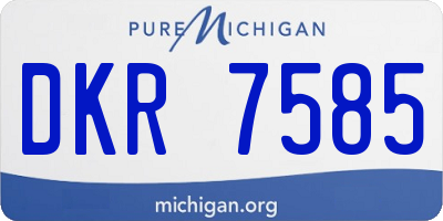 MI license plate DKR7585