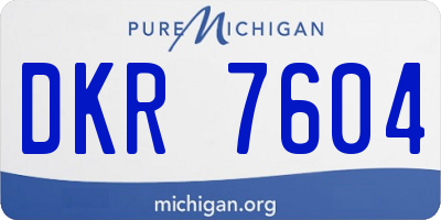 MI license plate DKR7604