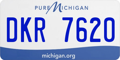 MI license plate DKR7620