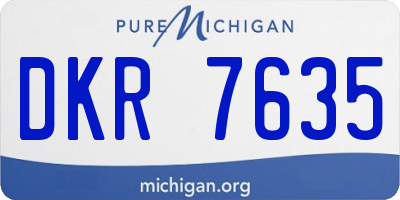 MI license plate DKR7635