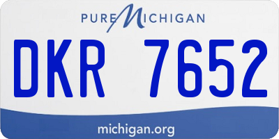 MI license plate DKR7652