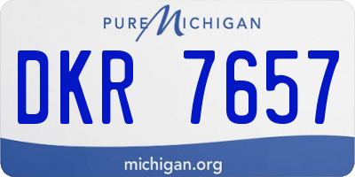 MI license plate DKR7657