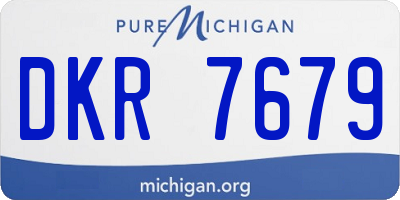 MI license plate DKR7679