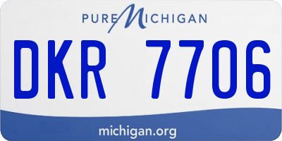 MI license plate DKR7706