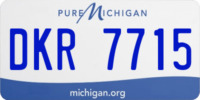 MI license plate DKR7715