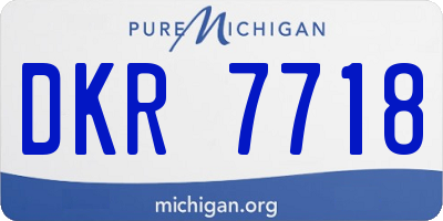 MI license plate DKR7718