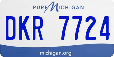 MI license plate DKR7724