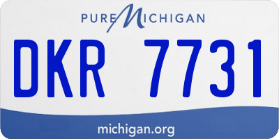 MI license plate DKR7731
