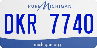 MI license plate DKR7740