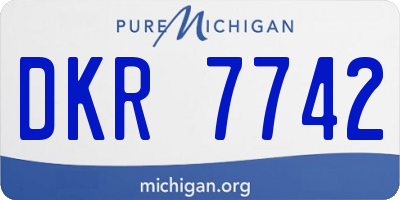MI license plate DKR7742