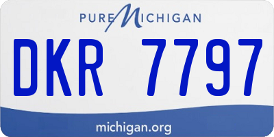 MI license plate DKR7797